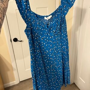 Nordstrom blue sundress womens size Lg.